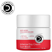 Dermistry Anti-Aging Day Cream with SPF30, Collagen Builder, Retinol, Hyaluronic Acid - Nourishing Age-Protect Formula - 50ml
