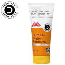 Dermistry Matte Finish Water-based Sunscreen for Oily Skin SPF 50 UVA UVB PA+++ Protection - 50ml