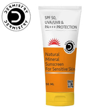 Dermistry Natural Mineral Sunscreen for Sensitive Skin Children SPF 50 UVA UVB PA+++ Protection - 50ml