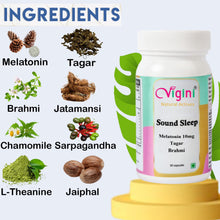 Vigini Sound Sleep Melatonin 10mg Tagar Brahmi Capsule