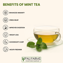 Pali Farms Mint Tea - Organic Peppermint Leaves Tissane 60 GM