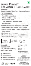 Suvo Prana Calming Chamomile Whole Leaf Organic Green Tea