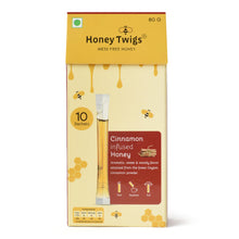 Honey Twigs Cinnamon Infused Honey 10 Twigs Pack - 80 GM