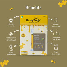 Honey Twigs Vanilla Infused Honey 30 Twigs Pack - 240 GM