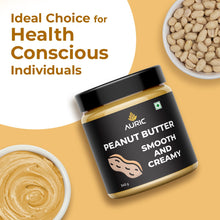 Auric High Protein Plant Based Peanut Butter Smooth & Creamy - made with Roasted Peanuts | Gluten and Lactose-free