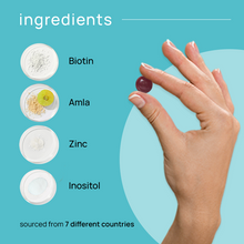 Nyumi Happy Hair Gummies For Stronger Hair - Lush Strawberry Flavour