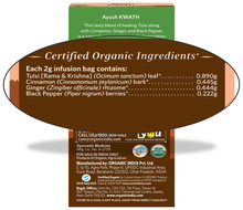 Organic India Ayush Kwath Infusion Bags with Tulsi, Cinnamon, Ginger & Black Pepper