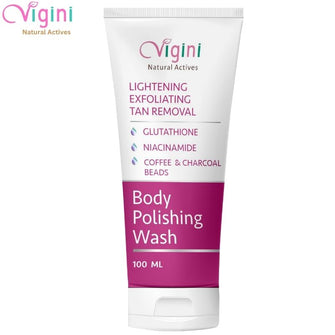 Vigini Skin Lightening Exfoliating Coffee Scrub Body Wash for De-Tan - 100ml