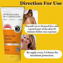 Dermistry Matte Finish Water-based Sunscreen for Oily Skin SPF 50 UVA UVB PA+++ Protection - 50ml