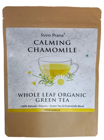 Suvo Prana Calming Chamomile Whole Leaf Organic Green Tea
