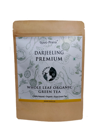 Suvo Prana Darjeeling Premium Whole Leaf Organic Green Tea