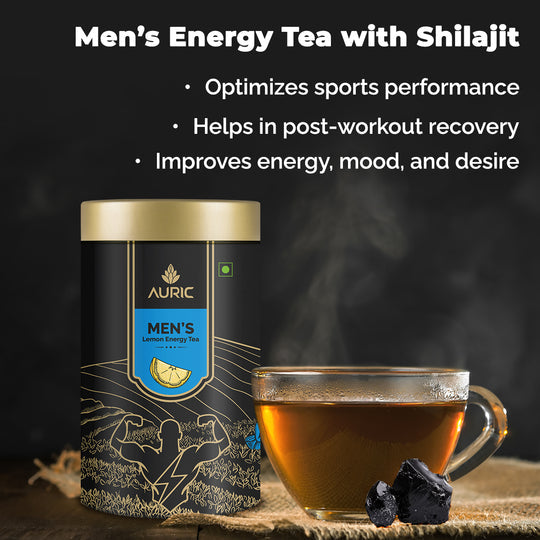 Buy Auric Men's Energy Tea with Pure Shilajit Resin & 13 herbs online ...