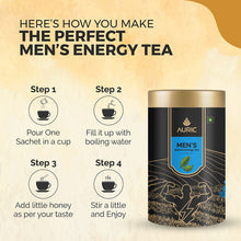 Auric Men's Energy Tea with Pure Shilajit Resin & 13 herbs - 50 Sachets