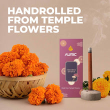 Auric Bamboo less Dhoop Sticks (20 Natural Incense Sticks) made from Temple Flowers