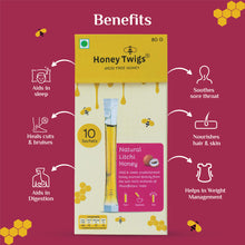 Honey Twigs Natural Litchi Honey 10 Twigs Pack - 80 GM