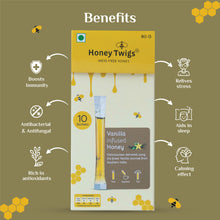 Honey Twigs Vanilla Infused Honey 10 Twigs Pack - 80 GM