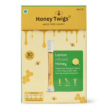 Honey Twigs Lemon Infused Honey 30 Twigs Pack - 240 GM