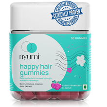 Nyumi Happy Hair Gummies For Stronger Hair - Lush Strawberry Flavour