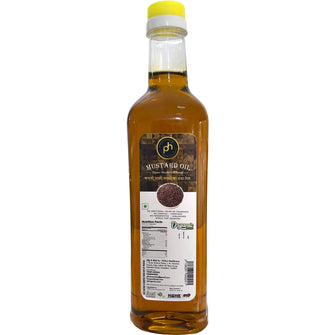 Prithvi Healthcare Organic Wooden Cold Pressed Mustard Oil 1 ltr